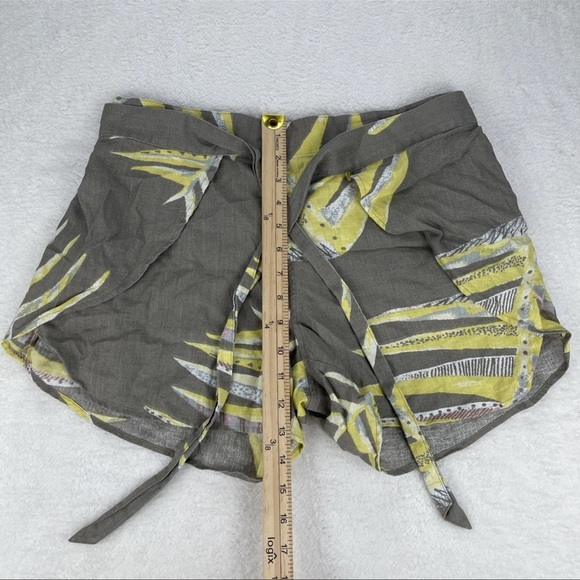 Patagonia Garden Island Shorts Medium wrap front Palms Of My Heart Gray Hemp - Picture 6 of 6